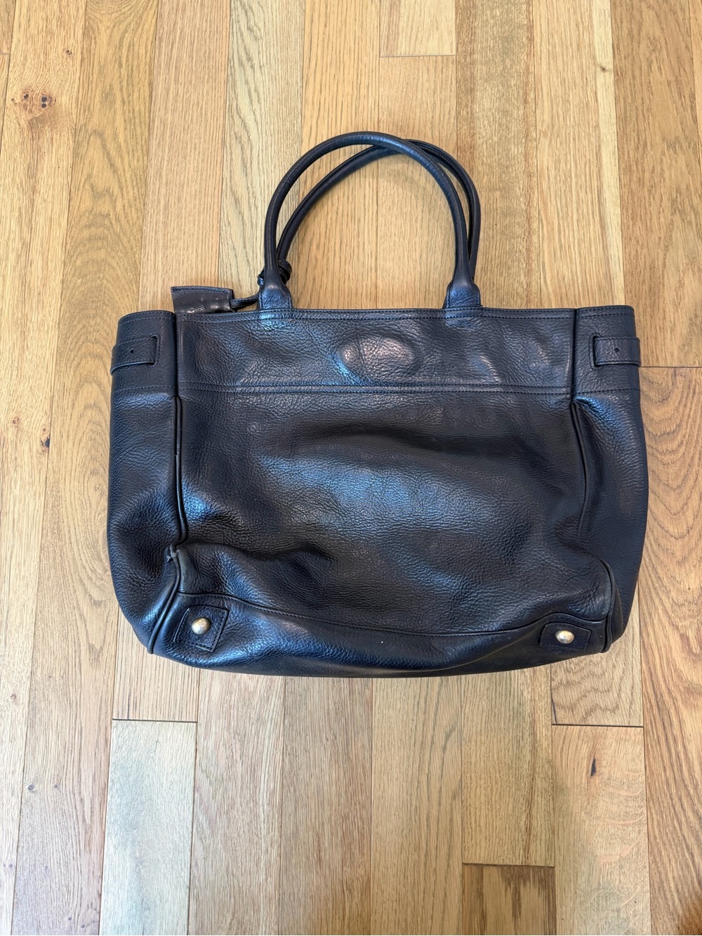 Mulberry Bayswater Black Leather Tote Bag Brass Hardware + Dust Bag — image 3 of 8